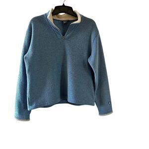 Kuhl Fleece Pullover Jacket light blue Woman XL 1/4 zip winter hiking camping